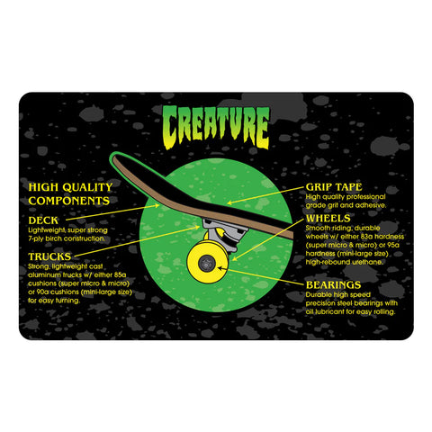 8.00in Full Logo Creature Complete Skateboard