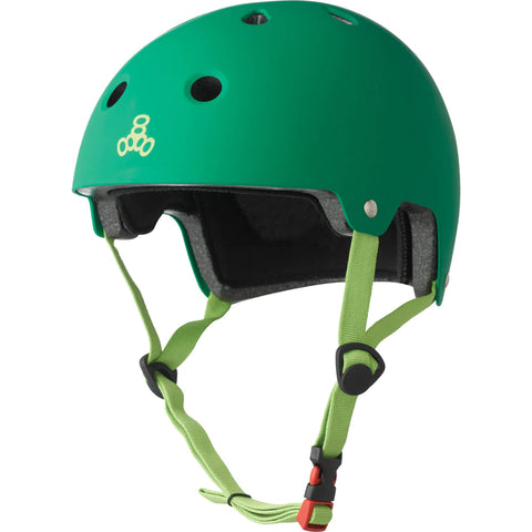 TRIPLE 8 DUAL CERTIFIED HELMET GREEN MATTE