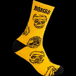 BONES WHEELS BLACK & GOLD SOCKS GOLD