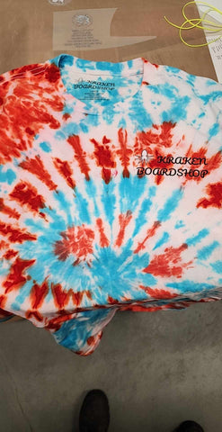 Kraken Tie Dye - Red, White, and Blue