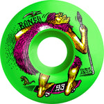 BONES WHEELS OG Formula Skateboard Wheels NEONderthal 53mm V4 Wide 100A 4pk Green